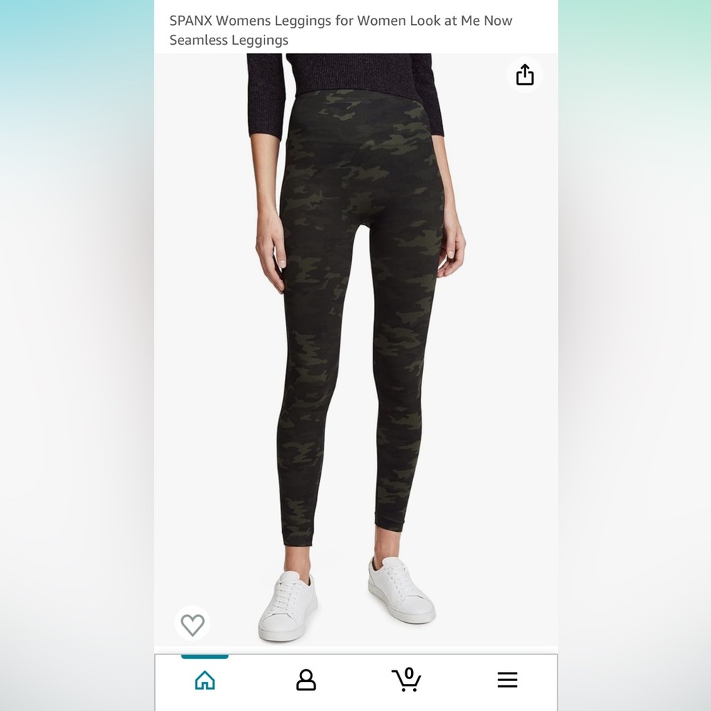 Spanx seamless leggings camo size large